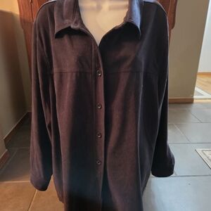 Ladies Casual Corner Dark Blue Button Down